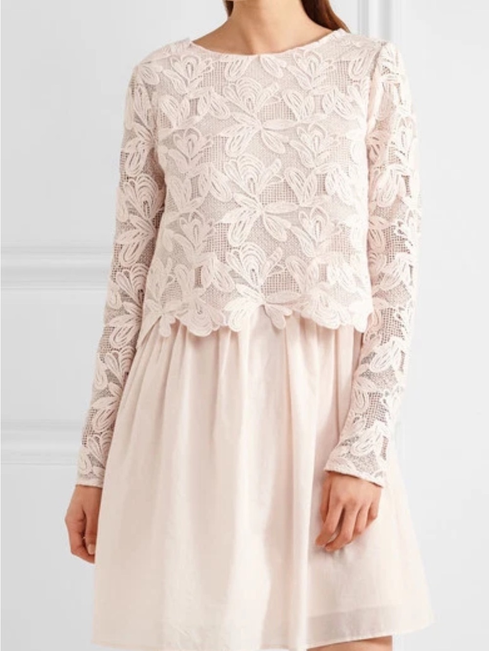 See By Chloé Lace Blush Pink Top